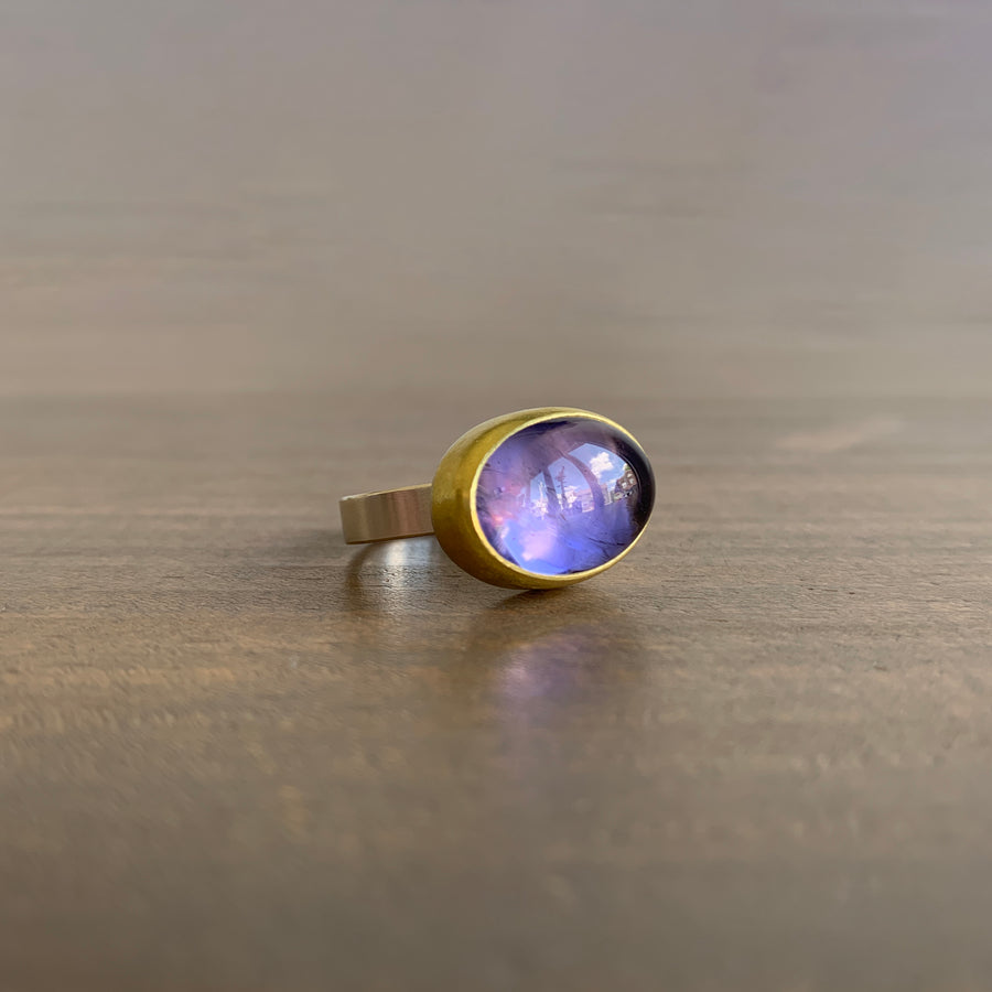 Oval Iolite Ring