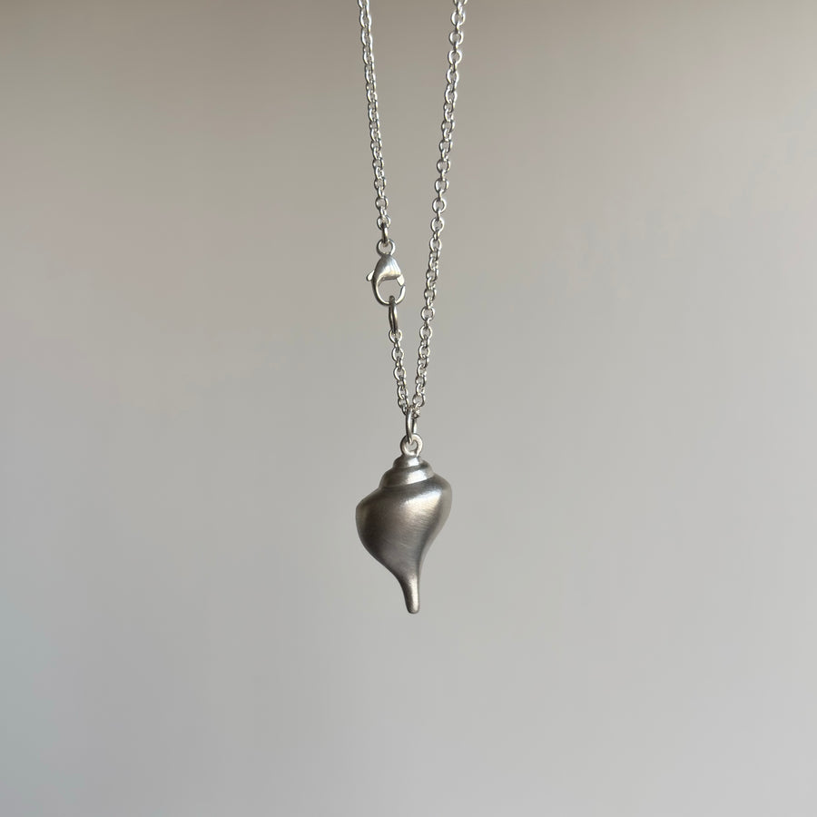Little Silver Whelk Snail Shell Ruthie B. Necklace