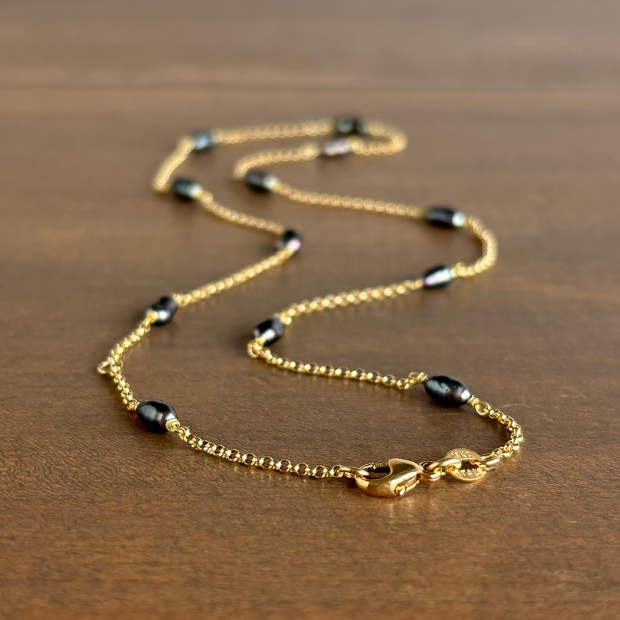 Tahitian Keshi Victorian Chain