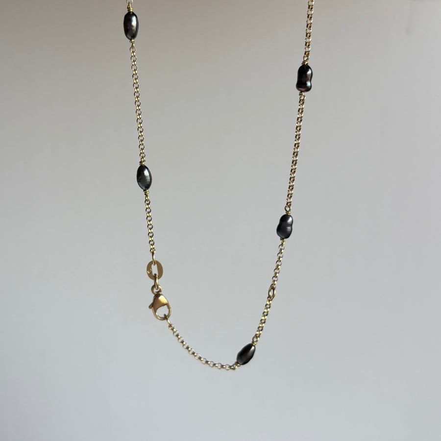 Tahitian Keshi Victorian Chain