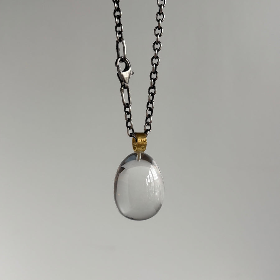 Rock Crystal Egg Pendant