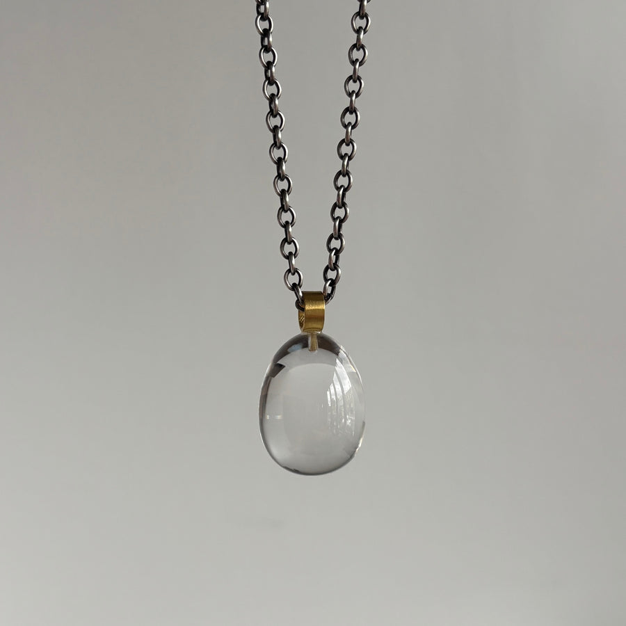 Rock Crystal Egg Pendant