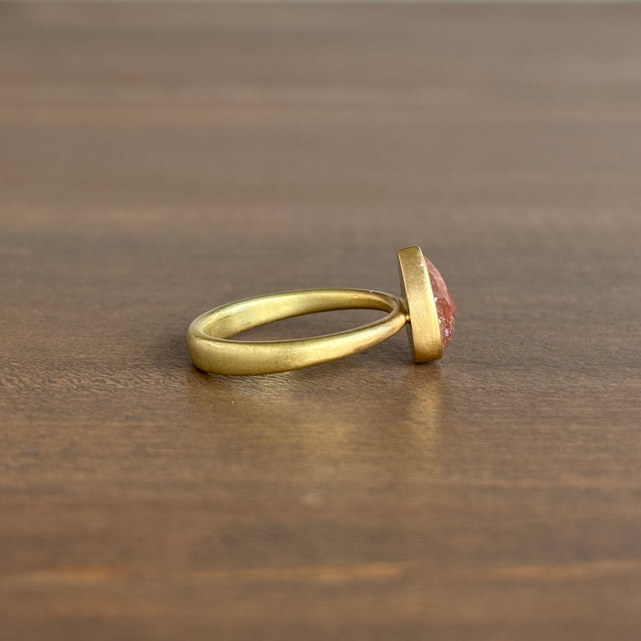 Tangerine Teardrop Diamond Ring