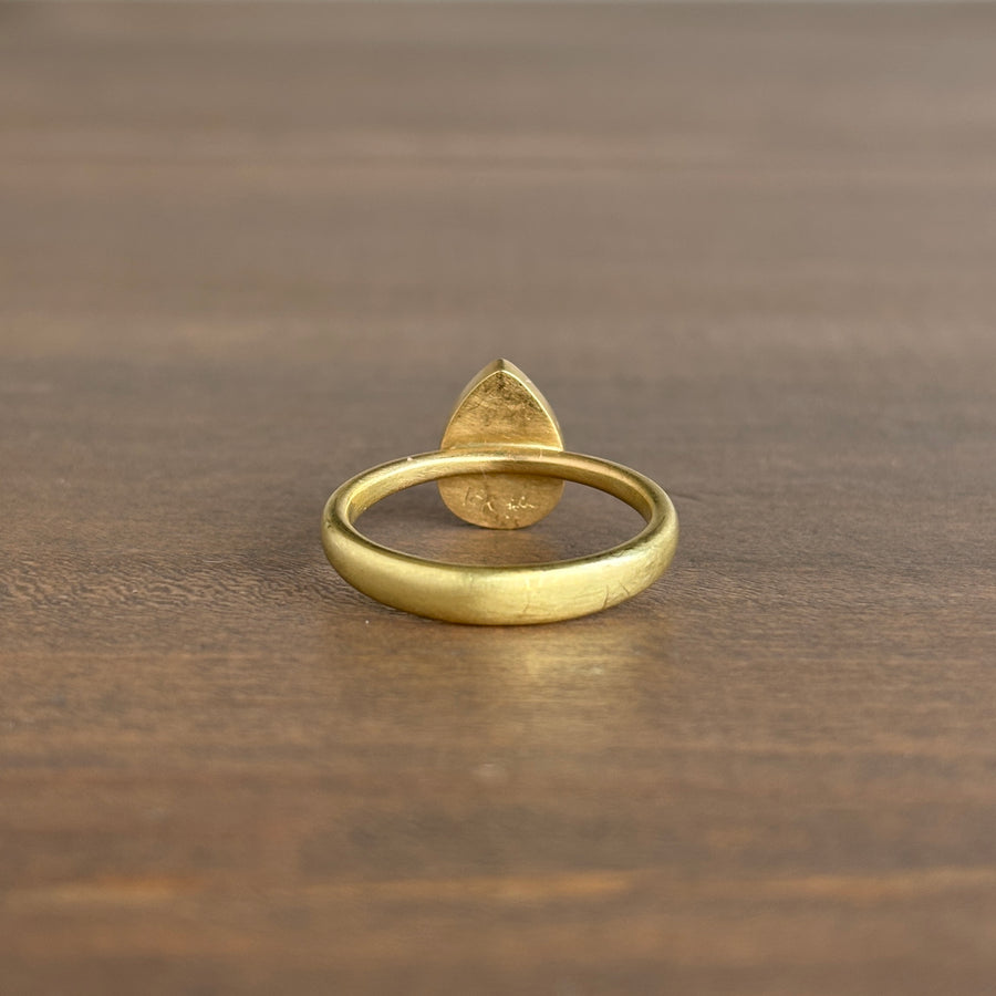 Tangerine Teardrop Diamond Ring