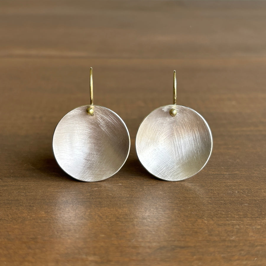 Small Carved Dome Earrings