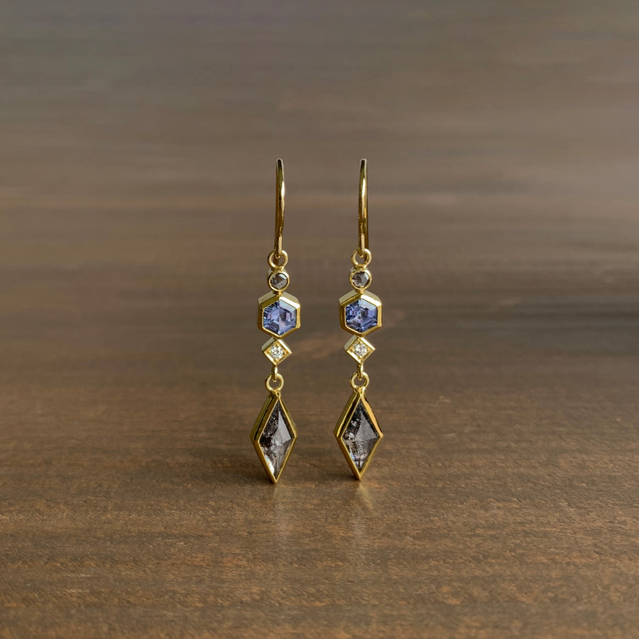 Sapphire & Diamond Earrings