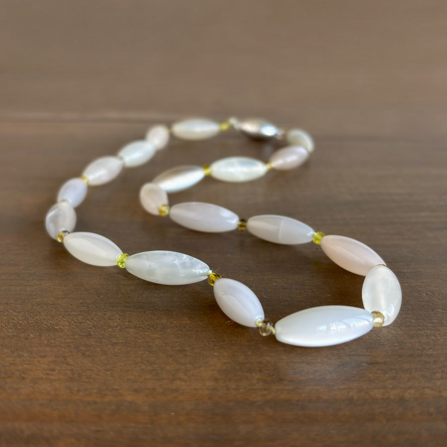 Moonstone & Tourmaline Beaded Necklace