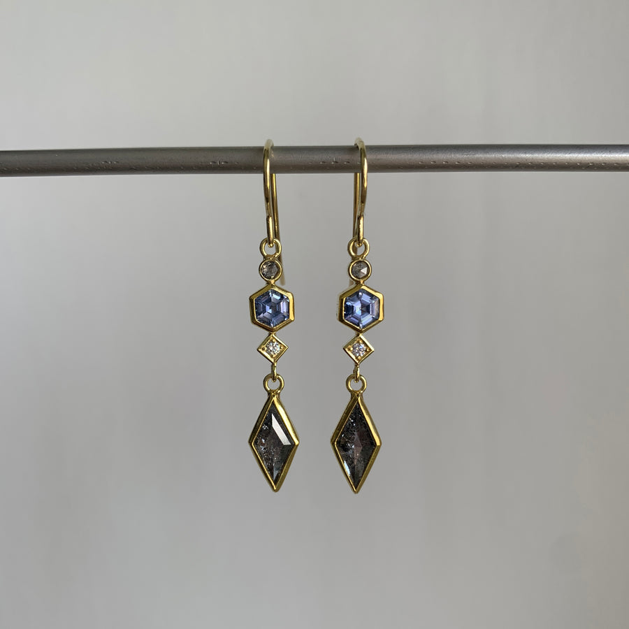 Sapphire & Diamond Earrings