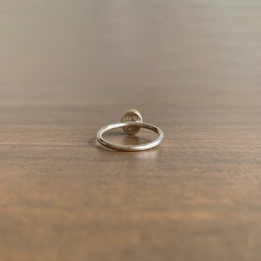 Silver Keshi Pearl Ring