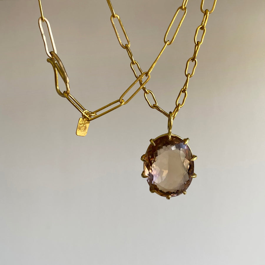 Ametrine Faceted Oval Pendant
