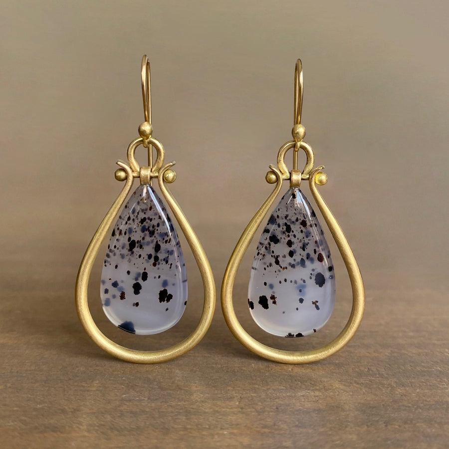 Montana Agate Lyre Earrings