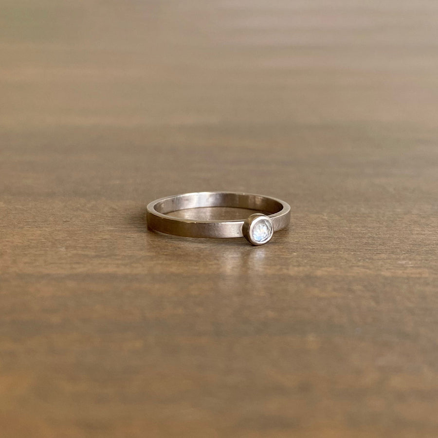 Tiny Rose Cut Diamond Ring