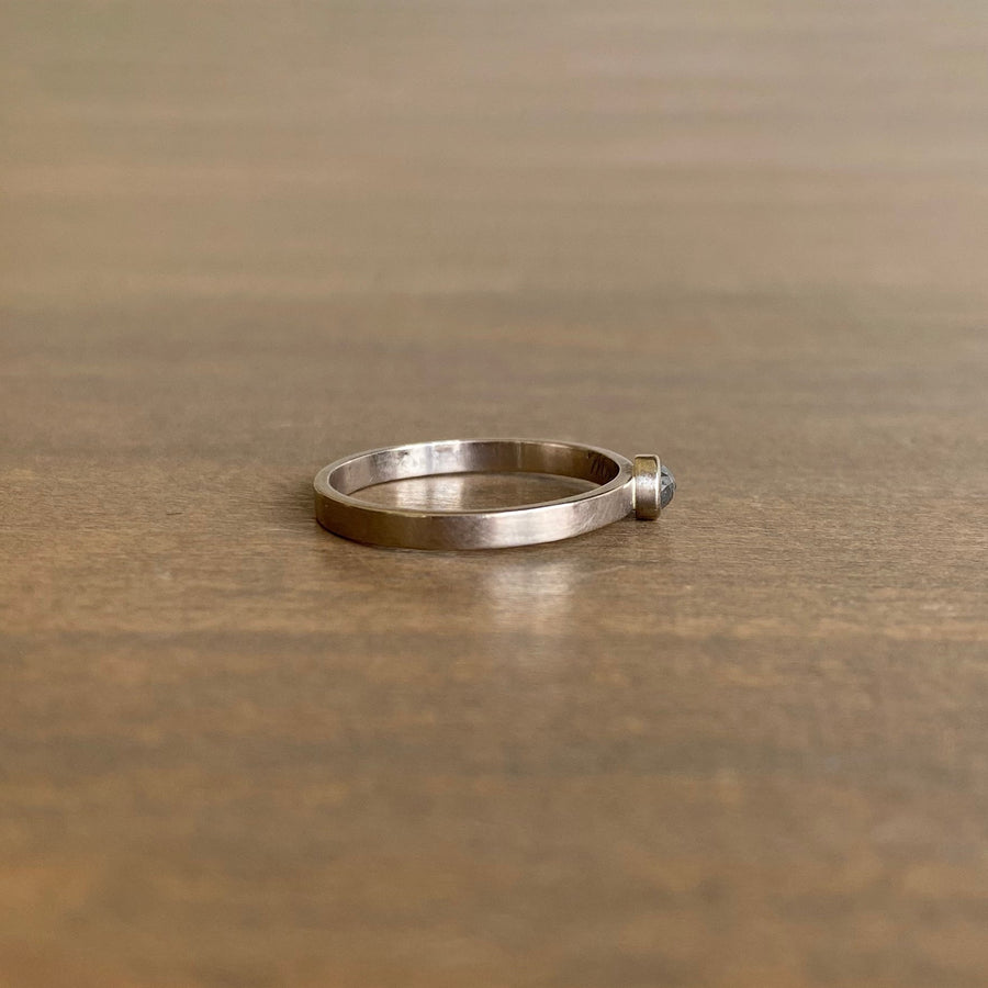 Tiny Rose Cut Diamond Ring