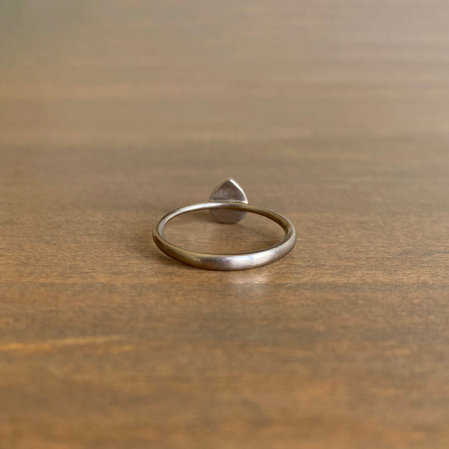 Dove Grey Teardrop Diamond Ring