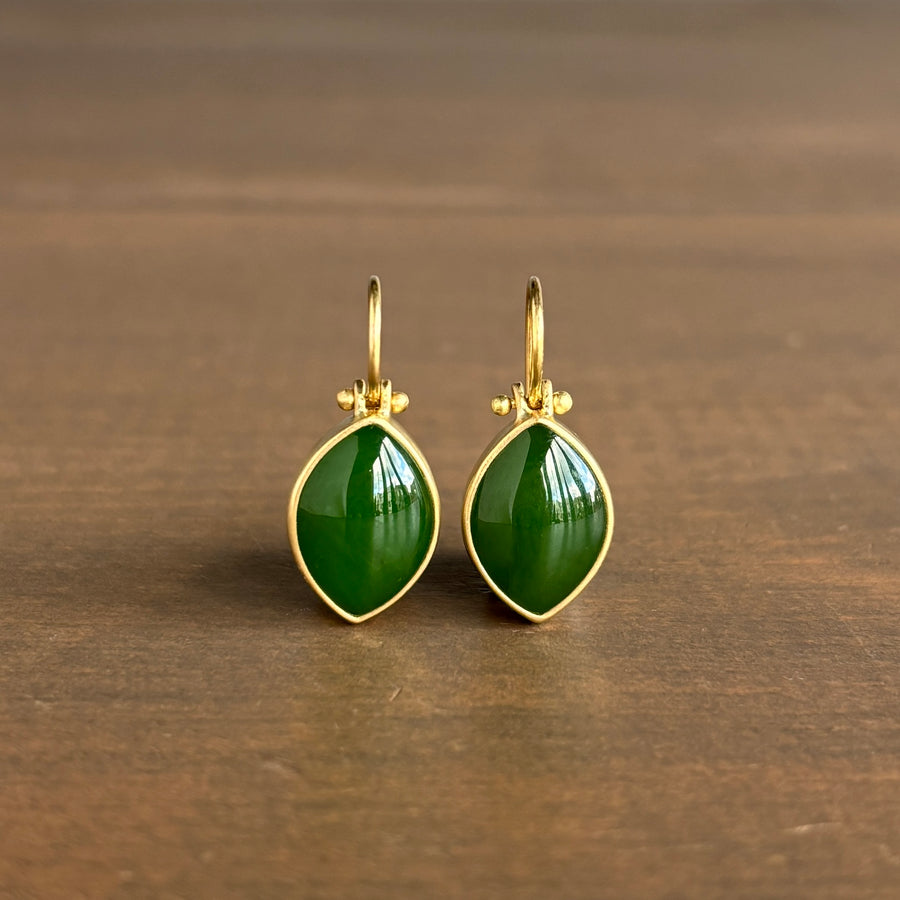 Jade Leaf Earrings
