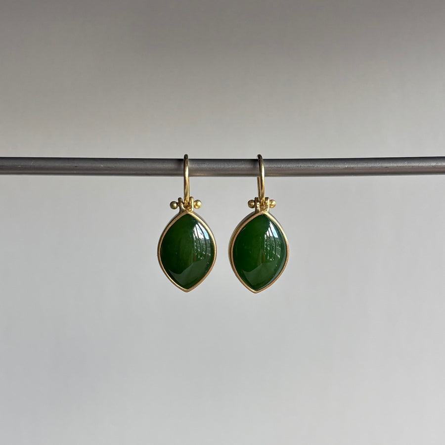 Jade Leaf Earrings