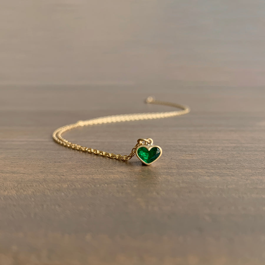 Emerald Sweetheart Necklace