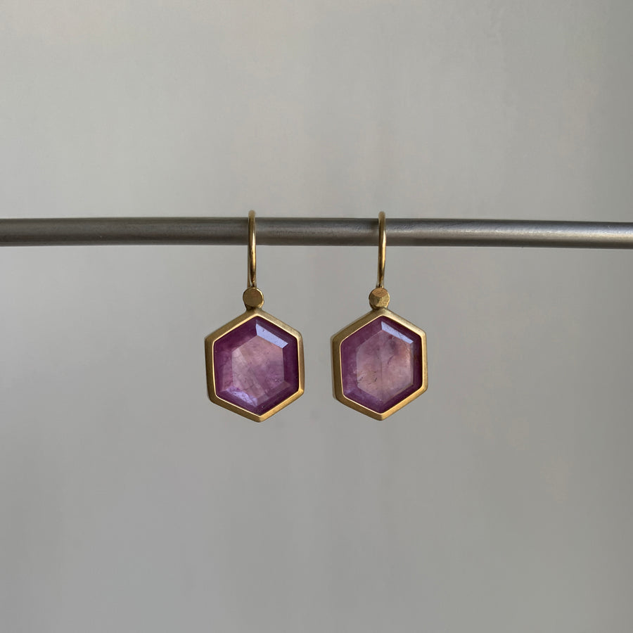 Ruby Crystal Drop Earrings