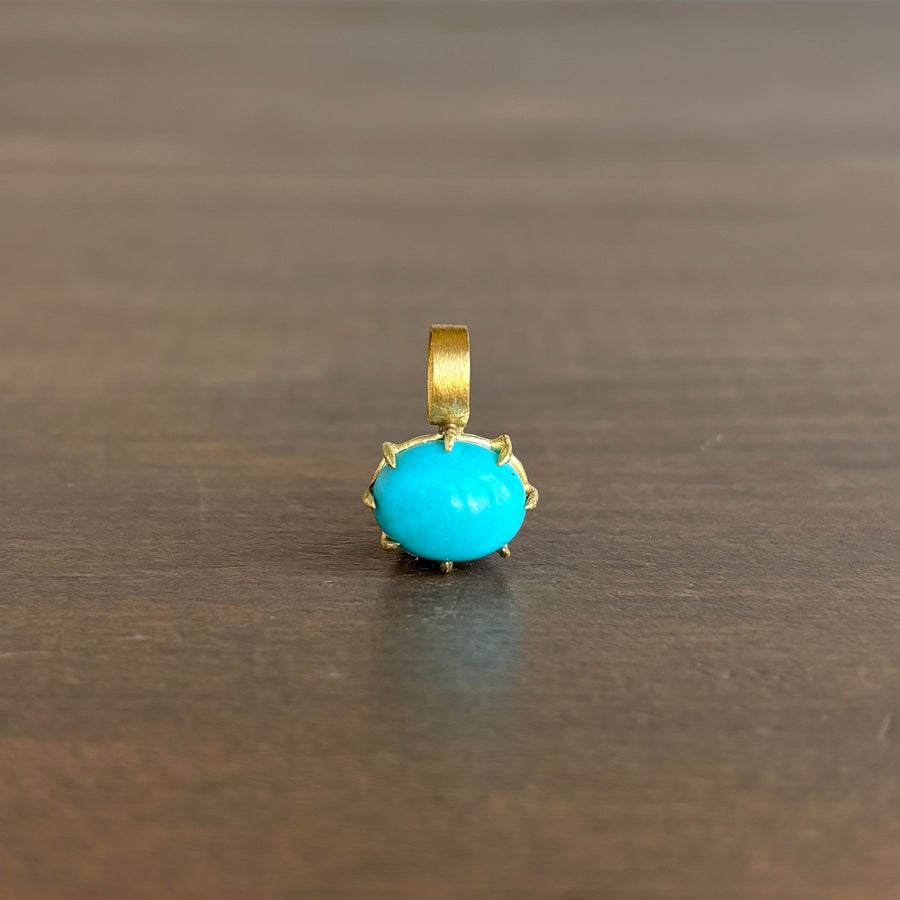 Turquoise Cabochon Oval Pendant