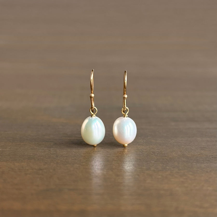 Petite Freshwater Cream Pearl Earrings