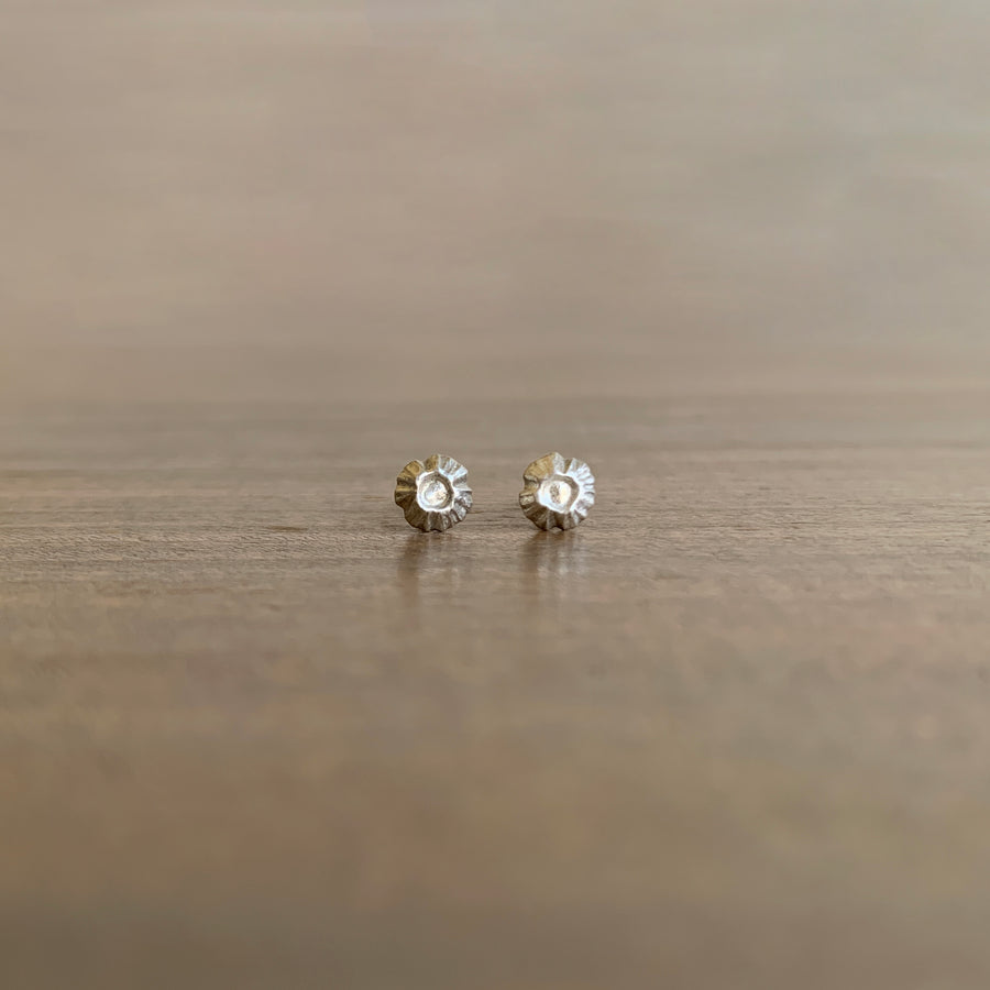 Silver Barnacle Stud Earrings