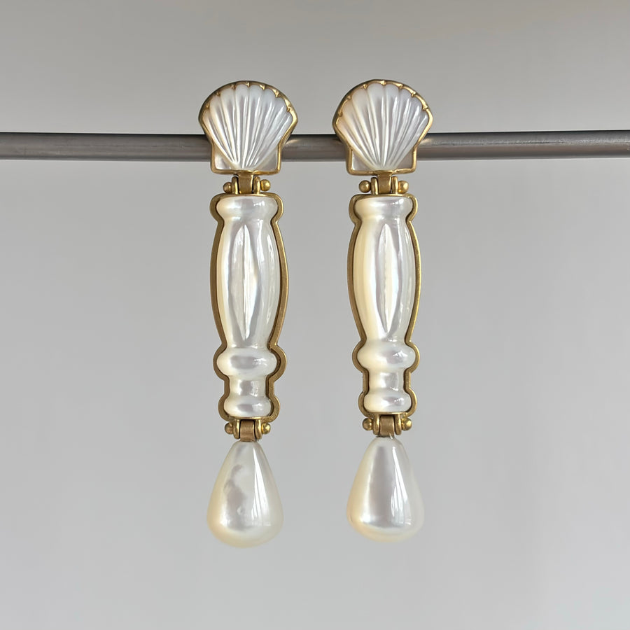 Mother of Pearl Venus Pillar Earrings