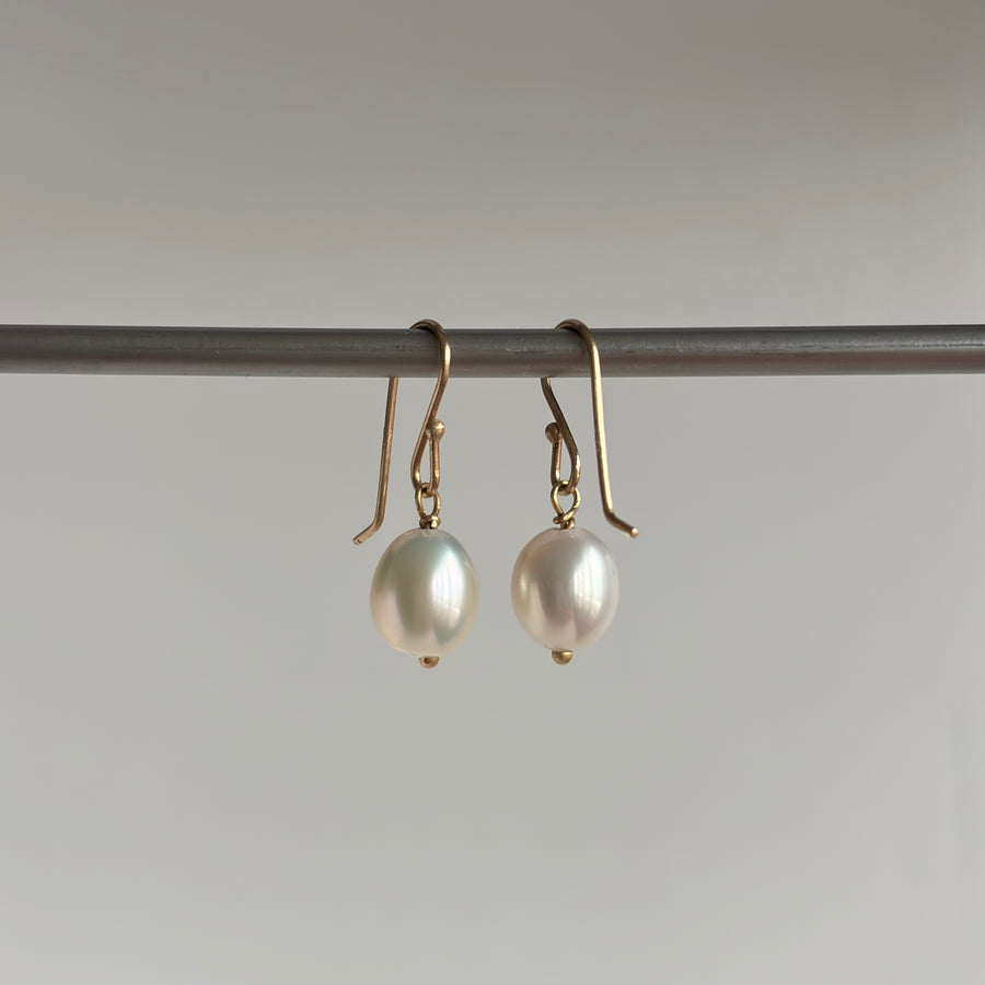 Petite Freshwater Cream Pearl Earrings