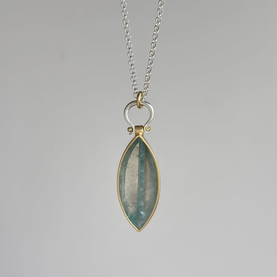 Gilalite in Quartz Navette Pendant