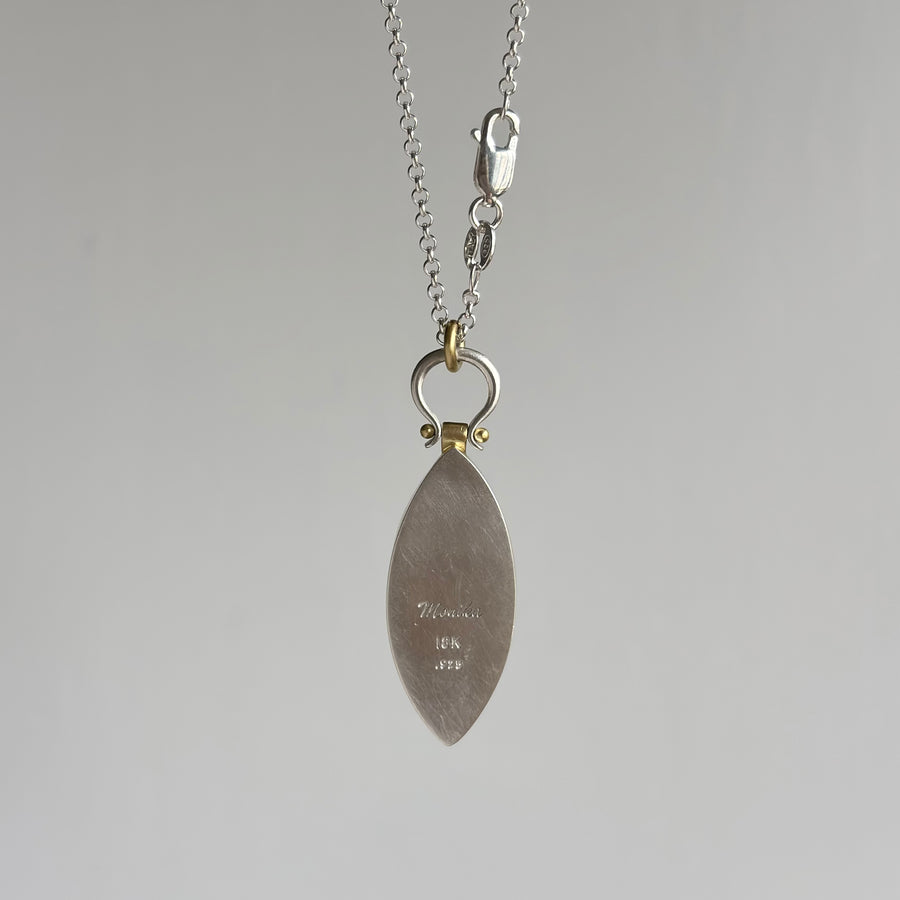 Gilalite in Quartz Navette Pendant