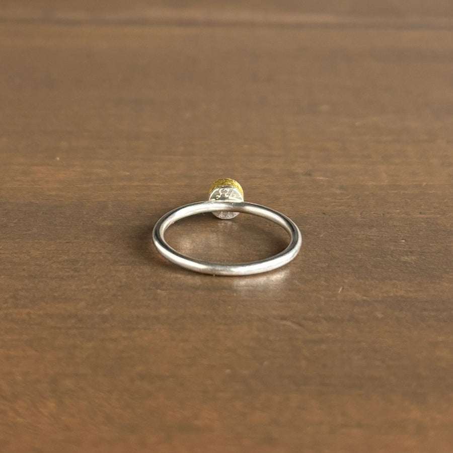 Purple Faceted Round Spinel Ring