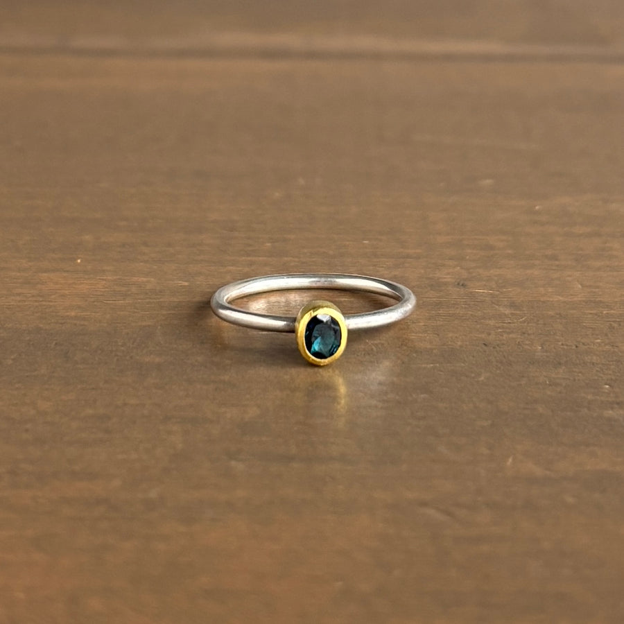 Oval Blue Tourmaline RIng