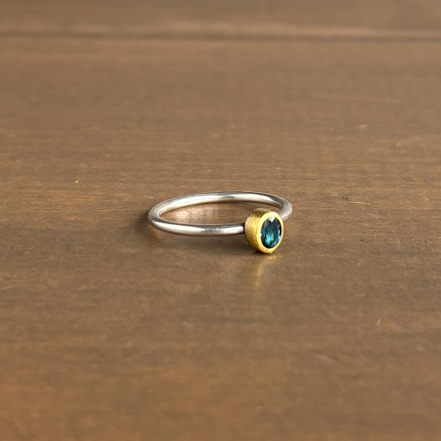 Oval Blue Tourmaline RIng