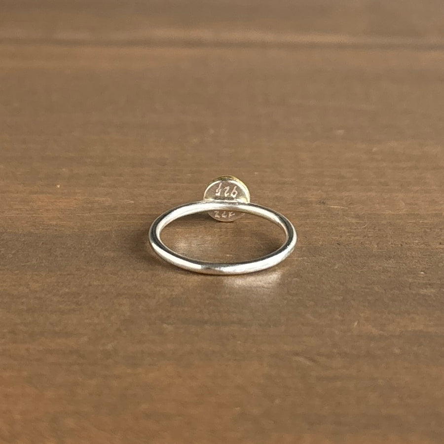 Round Rose Cut Aquamarine Ring