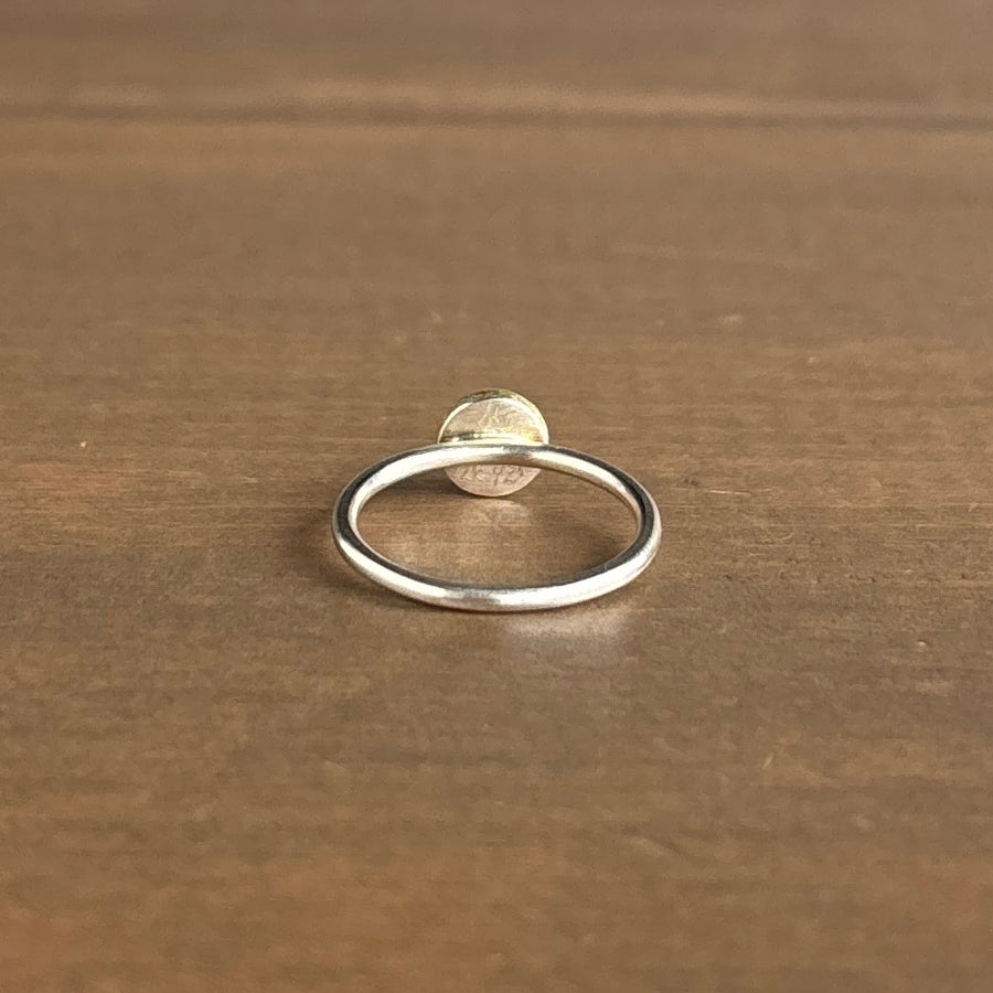 Blue Round Rose Cut Tourmaline Ring