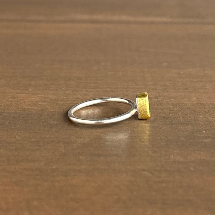 Green Tourmaline Cushion Ring