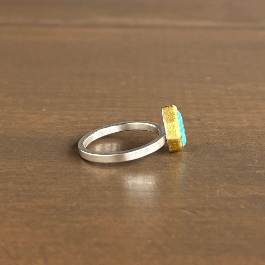 Flying Cloud Turquoise Shield Ring