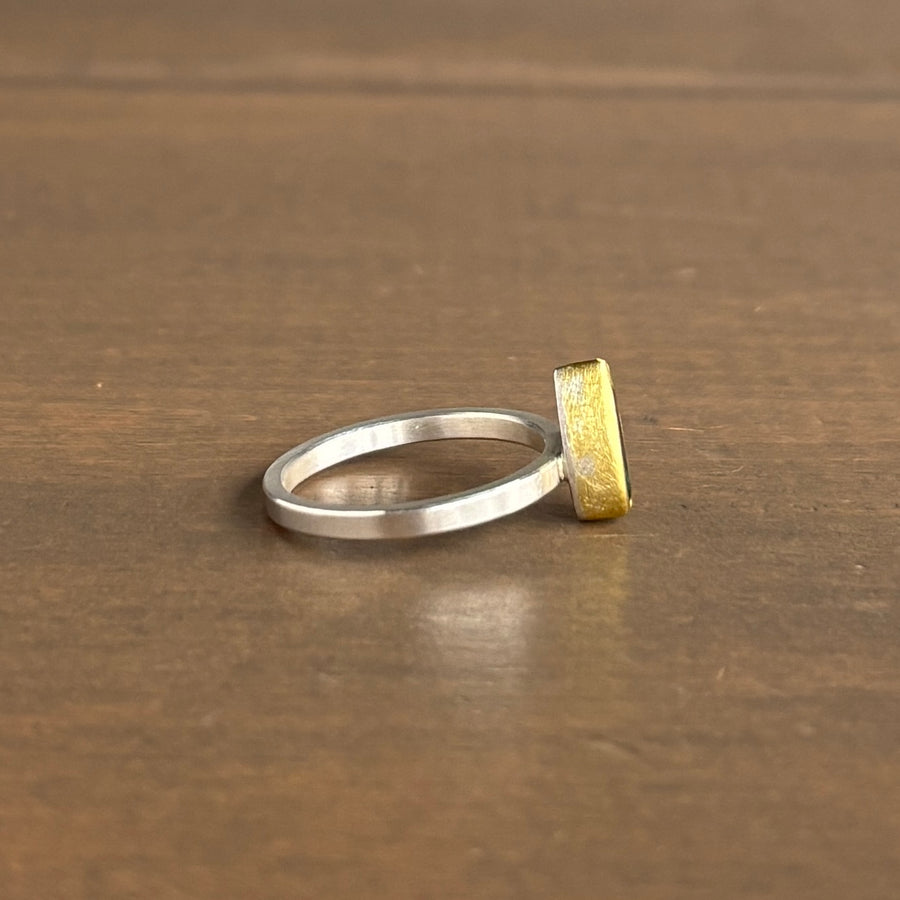 Green Tourmaline Drop Ring