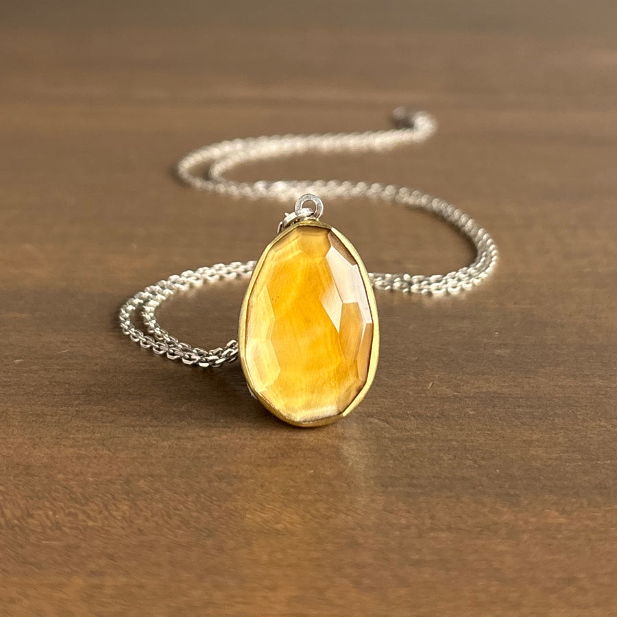 Rose Cut Citrine Pendant