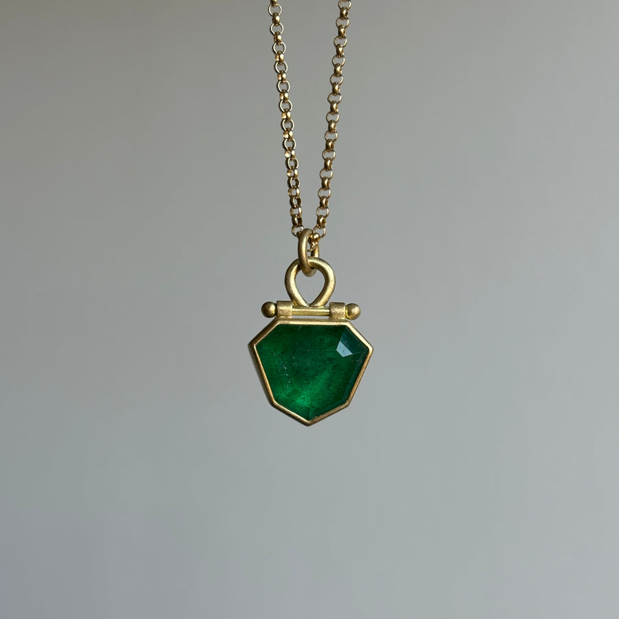 Emerald Shield Pendant