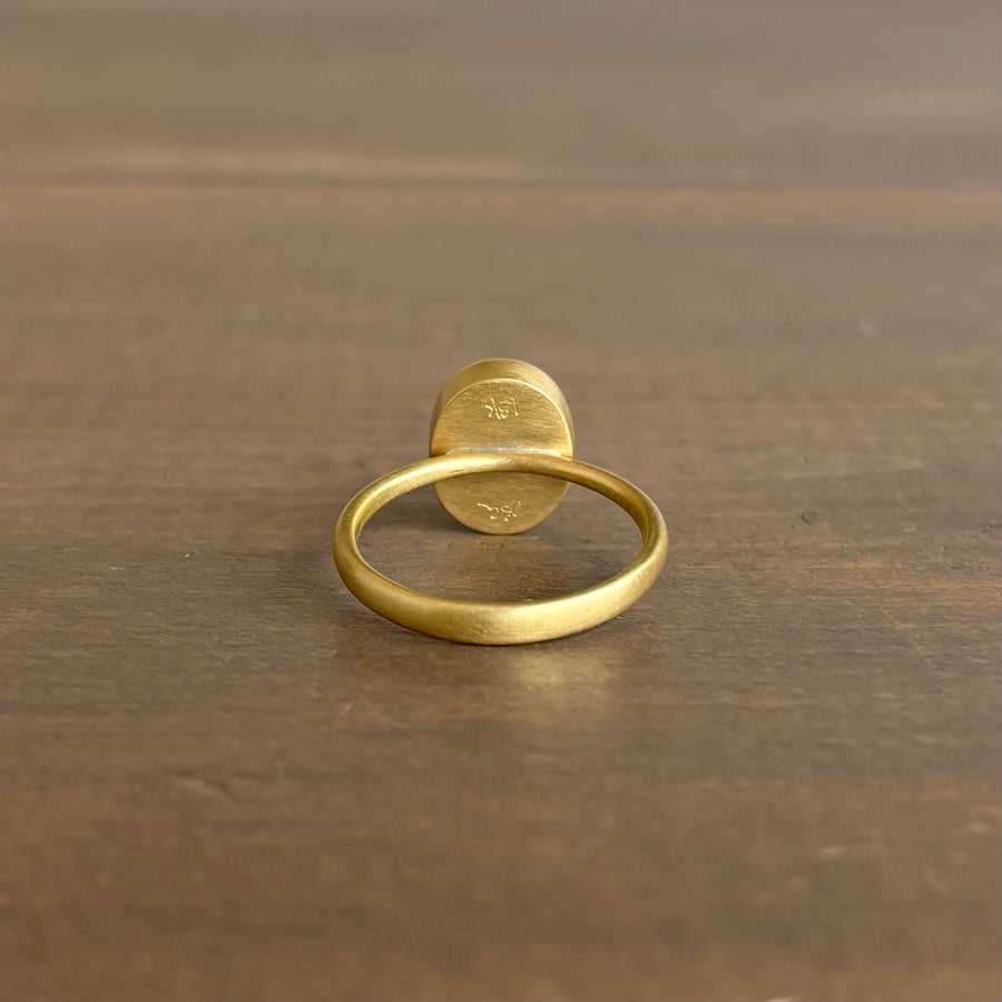 Little Oval Dendritic Quartz Ring