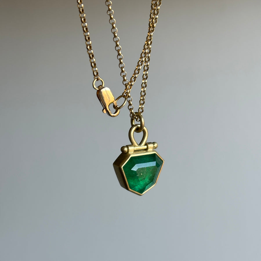 Emerald Shield Pendant