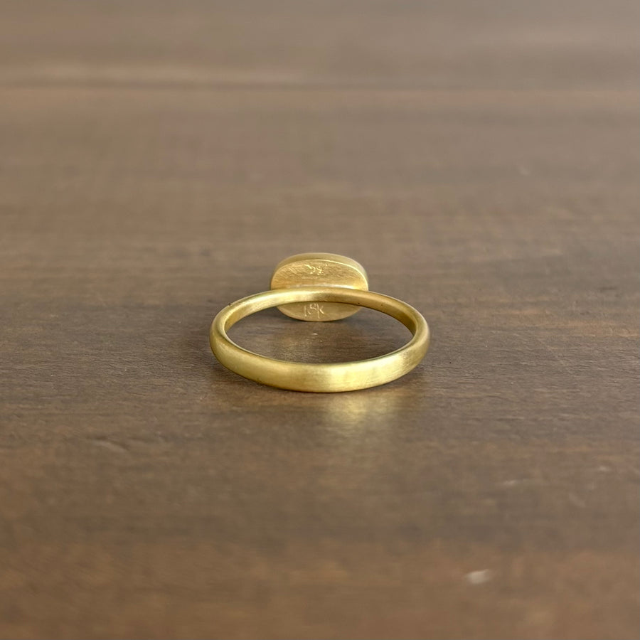 Peppery Oval Diamond Ring