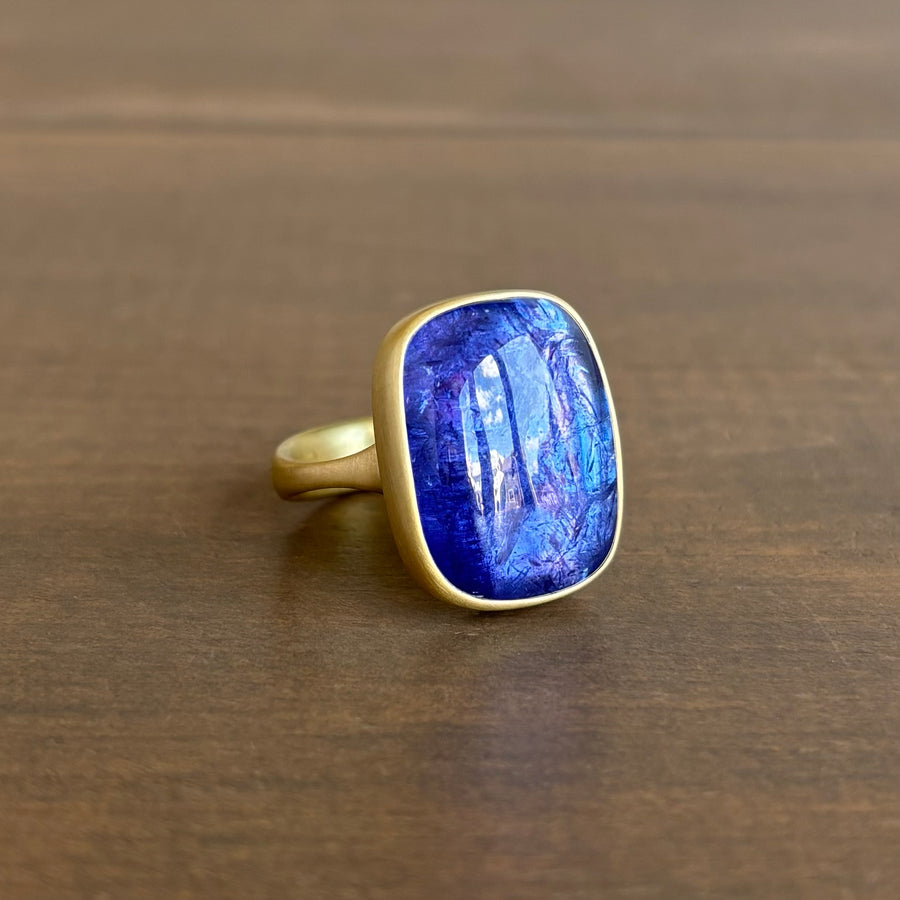 Tanzanite Cushion Ring