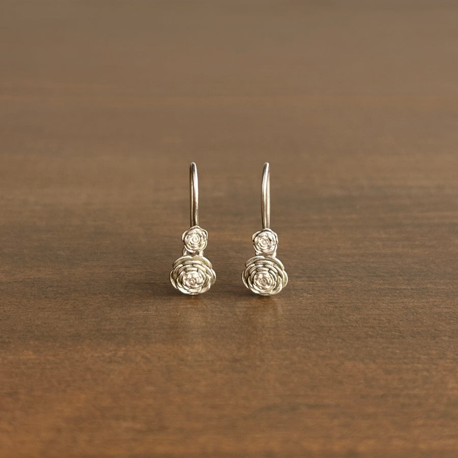 Silver Rose Garden Earrings