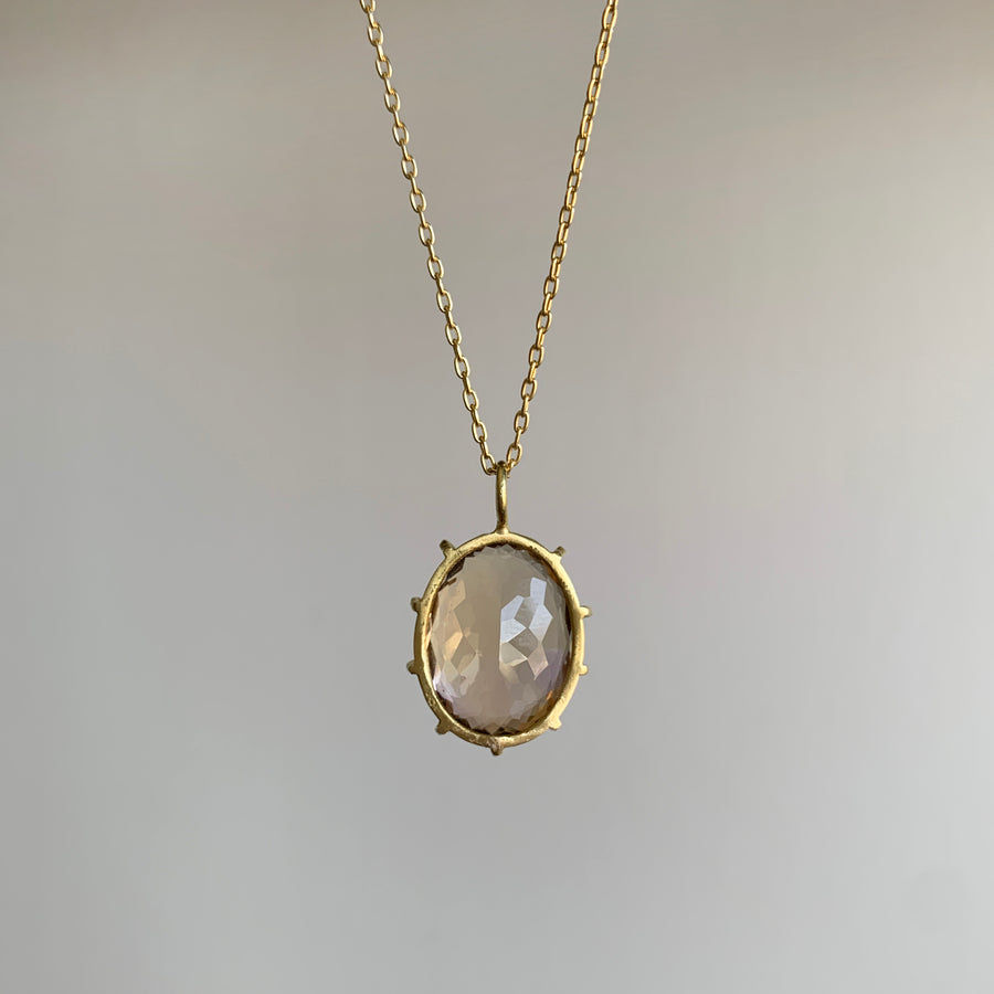 Ametrine Faceted Oval Pendant