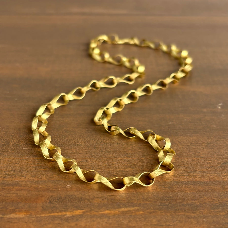 Gold Mobius Chain Necklace