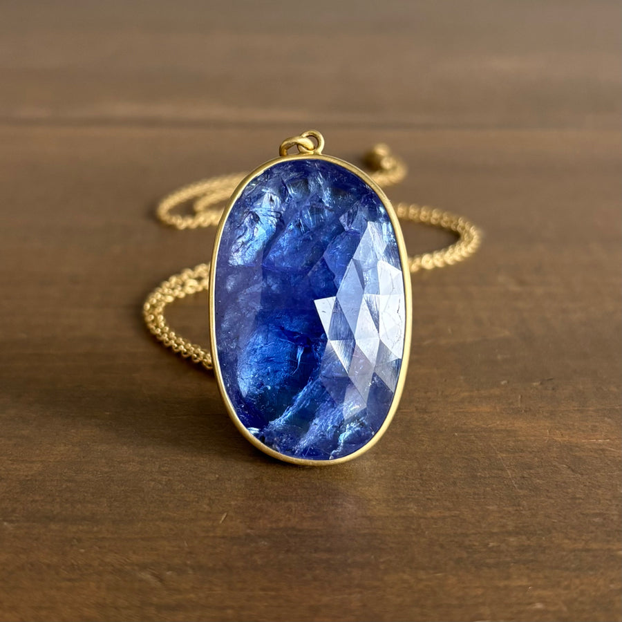 Large Oval Tanzanite Pendant