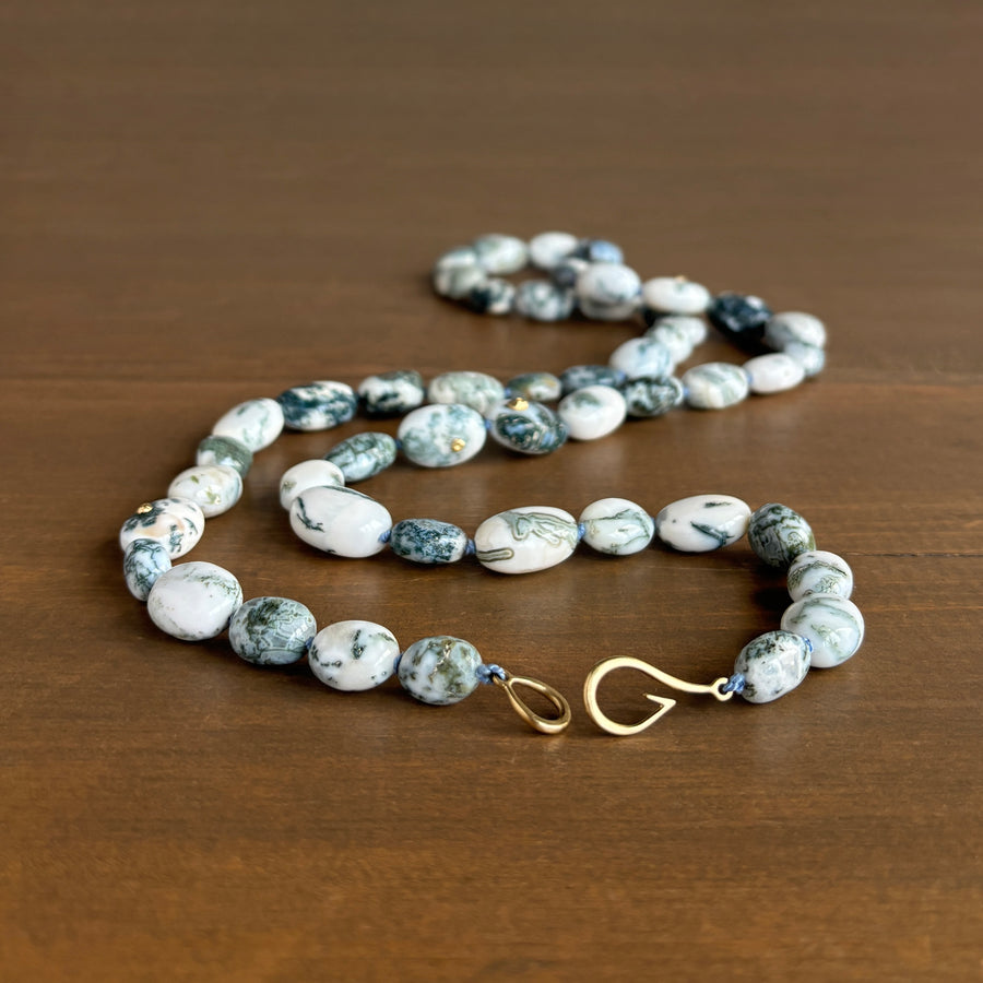 Ondine Blue Opal Ruthie B. Necklace with Barnacles