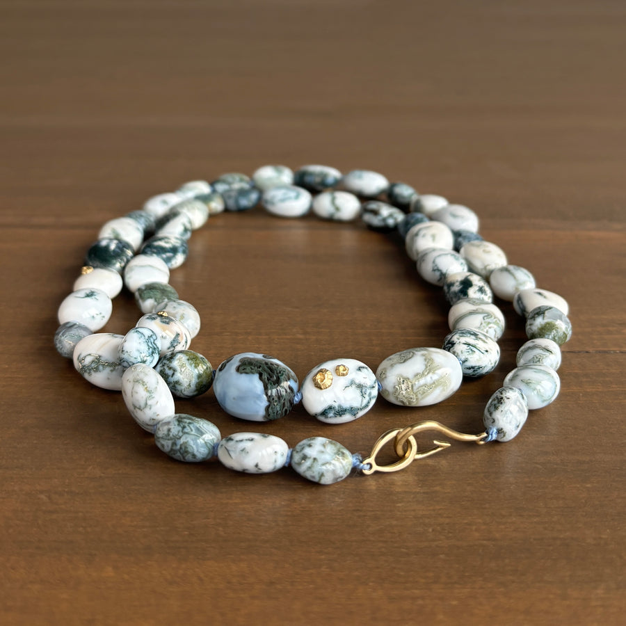 Ondine Blue Opal Ruthie B. Necklace with Barnacles