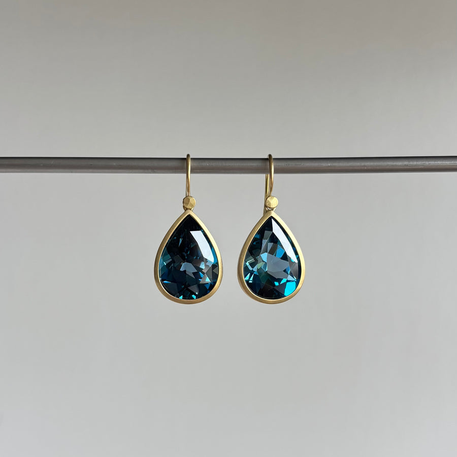 London Blue Topaz Teardrop Earrings